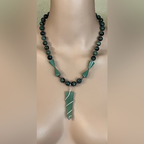 24 inch Kambaba Gemstone bead necklace NWOT - Picture 1 of 14